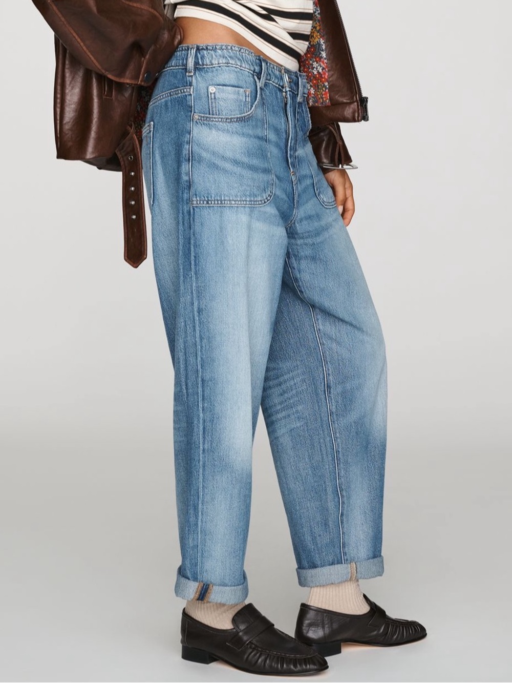 Pilcro Jenna Mid Rise Relaxed Jeans